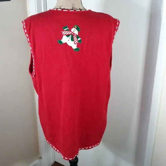 Bobbie Brooks Sweater Vest Holiday Size XL - Picture 5 of 8